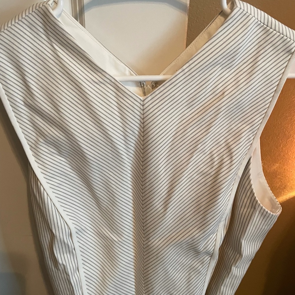 WHITE AND GREY PROFESSIONAL DRESS